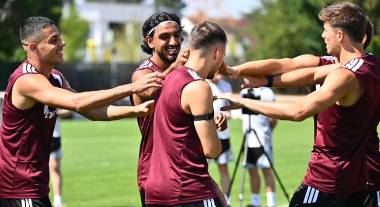02.07.2026 - Fussball - 2. Fussball - Bundesliga - Saison 2026 2027 - 1. FC Nürnberg Nuernberg FCN ( Club ) - Training - Sportfoto Zink - xwoxzix - Ioannis Masouras (21, 1. FC Nürnberg FCN ) Rayan Ghrieb (7, 1. FC Nürnberg FCN ) Semir Telalovic bei Julian Justvan (10, 1. FC Nürnberg FCN , mitte ) *** July 2, 2026 Soccer 2 Soccer Bundesliga 2026–2027 Season 1 FC Nürnberg Nuremberg FCN Club Training Sports Photo Zink xwoxzix Ioannis Masouras 21, 1 FC Nuremberg FCN Rayan Ghrieb 7, 1 FC Nuremberg FCN Semir Telalovic with Julian Justvan 10, 1 FC Nuremberg FCN, center