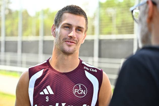 02.07.2026 - Fussball - 2. Fussball - Bundesliga - Saison 2026 2027 - 1. FC Nürnberg Nuernberg FCN ( Club ) - Training - Sportfoto Zink - xwoxzix - Sigurd Haugen ( 9, 1. FC Nürnberg FCN ) im Interview *** July 2, 2026 Soccer 2 Bundesliga 2026–2027 Season 1 FC Nürnberg Nuernberg FCN Club Training Sports Photo Zink xwoxzix Sigurd Haugen 9, 1 FC Nürnberg FCN Interview