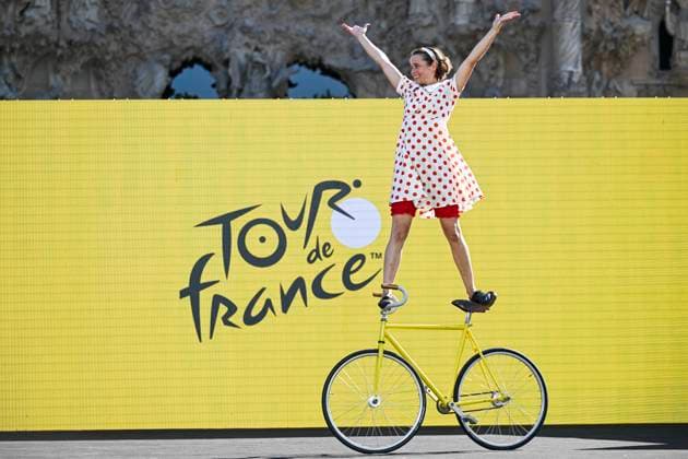 Tour de France 2026 Media Activities 02 07 2026 BARCELONA, SPAIN - JULY 02 : Illustration picture pictured during the teams presentation prior to the 113rd edition of Tour de France an UCI World Tour 2.UWT Team Time Trial stage for Men Elite of 19 km with start in Barcelona and finish in Barcelona on July 2, 2026 in Barcelona, Spain, 02 07 2026 Barcelona Spain  Copyright: xSzymonxGruchalskix