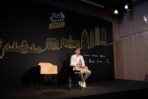 July 2, 2026, Barcelona, Turin, SPAIN: BARCELONA, SPAIN - JULY 04 : ..Paul Seixas during the 113th Tour De France Captain s press conference, PK, Pressekonferenz at Recinte Modernista Barcelona SPAIN - ZUMAm214 0860591767st Copyright: xMatteoxSeccix