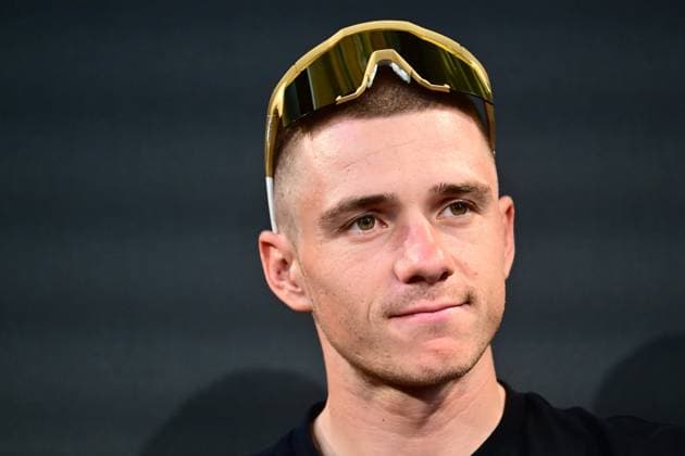 Tour de France 2026 Media Activities 02 07 2026 BARCELONA, SPAIN - JULY 02 : Evenepoel Remco (BEL) of Red Bull BORA Hansgrohe speaking with the media during a press conference, PK, Pressekonferenz prior to the 113rd edition of Tour de France 2026, on July 2, 2026 in Barcelona, Spain, 02 07 2026 Barcelona Spain  Copyright: xPeterxDexVoechtx