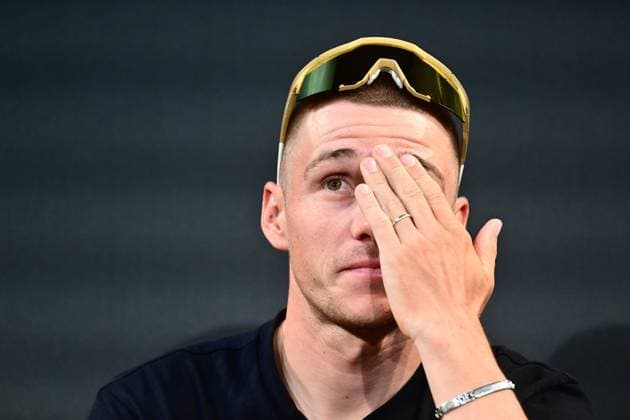 Tour de France 2026 Media Activities 02 07 2026 BARCELONA, SPAIN - JULY 02 : Evenepoel Remco (BEL) of Red Bull BORA Hansgrohe speaking with the media during a press conference, PK, Pressekonferenz prior to the 113rd edition of Tour de France 2026, on July 2, 2026 in Barcelona, Spain, 02 07 2026 Barcelona Spain  Copyright: xPeterxDexVoechtx