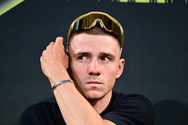 Tour de France 2026 Media Activities 02 07 2026 BARCELONA, SPAIN - JULY 02 : Evenepoel Remco (BEL) of Red Bull BORA Hansgrohe speaking with the media during a press conference, PK, Pressekonferenz prior to the 113rd edition of Tour de France 2026, on July 2, 2026 in Barcelona, Spain, 02 07 2026 Barcelona Spain  Copyright: xPeterxDexVoechtx