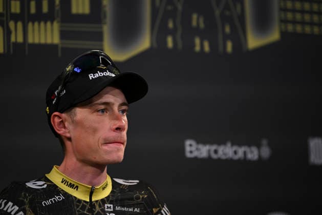 July 2, 2026, Barcelona, Turin, SPAIN: BARCELONA, SPAIN - JULY 04 : ..Jonas Vingegaard during the 113th Tour De France Captain s press conference, PK, Pressekonferenz at Recinte Modernista Barcelona SPAIN - ZUMAm214 0860594781st Copyright: xMatteoxSeccix