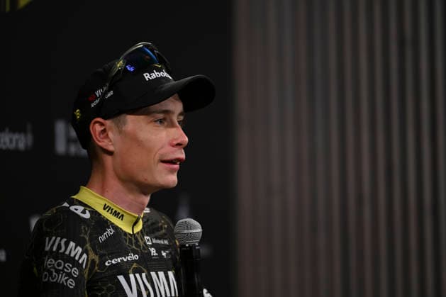 July 2, 2026, Barcelona, Turin, SPAIN: BARCELONA, SPAIN - JULY 04 : ..Jonas Vingegaard during the 113th Tour De France Captain s press conference, PK, Pressekonferenz at Recinte Modernista Barcelona SPAIN - ZUMAm214 0860594841st Copyright: xMatteoxSeccix