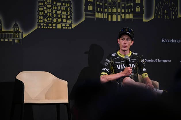 July 2, 2026, Barcelona, Turin, SPAIN: BARCELONA, SPAIN - JULY 04 : ..Jonas Vingegaard during the 113th Tour De France Captain s press conference, PK, Pressekonferenz at Recinte Modernista Barcelona SPAIN - ZUMAm214 0860595034st Copyright: xMatteoxSeccix