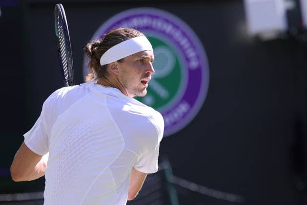 Alexander Zverev GER, during second round of 2026 All England Lawn Tennis Championships at Wimbledon, mens singles, London, 02 07 2026; - *** Alexander Zverev (GER), during the second round of the 2026 All England Lawn Tennis Championships at Wimbledon, men s singles, London, July 2, 2026 