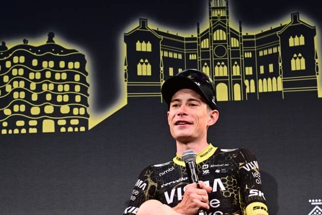Tour de France 2026 Media Activities 02 07 2026 BARCELONA, SPAIN - JULY 02 : Vingegaard Jonas (DEN) of Team Visma Lease a Bike speaking with the media during a press conference, PK, Pressekonferenz prior to the 113rd edition of Tour de France 2026, on July 2, 2026 in Barcelona, Spain, 02 07 2026 Barcelona Spain  Copyright: xPeterxDexVoechtx