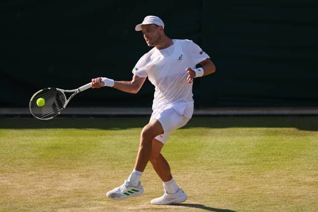 James Duckworth during his second round match Wimbledon Tennis Championships, Day 4, The All England Lawn Tennis and Croquet Club, London, UK - 02 Jul 2026London The All England Lawn Tennis and United Kingdom  Copyright: xEllaxLing Shutterstockx 16970348dl