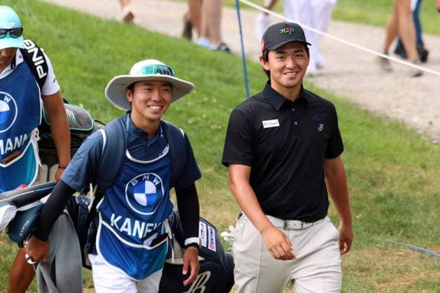 EICHENRIED, GERMANY - JULY 02: Smiling into the cam KANEKO, Kota (JPN) and his Caddy Tiger at the Round 1 of the BMW International Open, Eichenried, Germany, DP World TOUR, Round 1 on July 02, 2026 in Eichenried, Germany, BMW International Open, Eichenried, Germany, 02.07.2026 Bavaria Germany Copyright: xPhotographer:xNilsxKoepkex