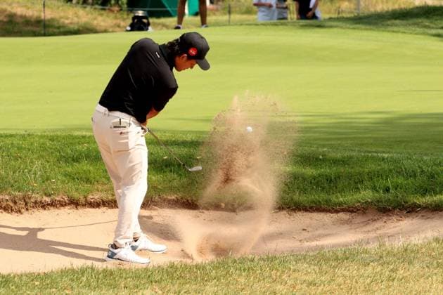 EICHENRIED, GERMANY - JULY 02: Sand with KANEKO, Kota (JPN) at the Round 1 of the BMW International Open, Eichenried, Germany, DP World TOUR, Round 1 on July 02, 2026 in Eichenried, Germany, BMW International Open, Eichenried, Germany, 02.07.2026 Bavaria Germany Copyright: xPhotographer:xNilsxKoepkex