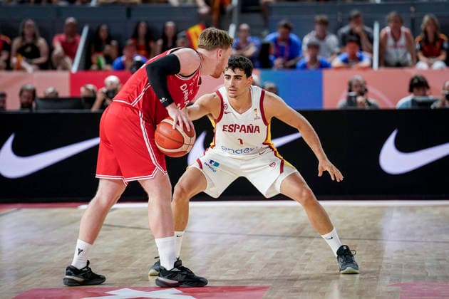 July 2, 2026, Madrid, Madrid, Spain: Alvaro Cardenas of Spain in action during the 2027 Basket World Cup qualifier match played between Spain and Denmark at Caja Magica on July 02, 2026 in Madrid, Spain. Madrid Spain - ZUMAa181 20260702_zaa_a181_030 Copyright: xAngelxPerezxMecax
