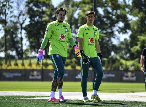 Ederson and Leonardo Nannetti training at their New Jersey base the Columbia Park Training Facility in Morristown, NJ, United States. (Photo by Rebekah Wynkoop SPP)  Copyright: xRebekahxWynkoop SPPx Sportspressphoto_SPR182764