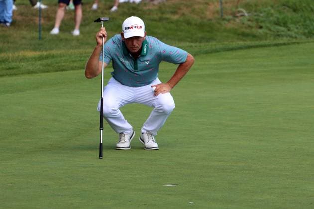 EICHENRIED, GERMANY - JULY 02: Facing his put SIEM, Marcel (GER) at the Round 1 of the BMW International Open, Eichenried, Germany, DP World TOUR, Round 1 on July 02, 2026 in Eichenried, Germany, BMW International Open, Eichenried, Germany, 02.07.2026 Bavaria Germany Copyright: xPhotographer:xNilsxKoepkex