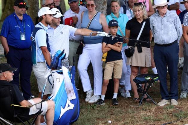 EICHENRIED, GERMANY - JULY 02: In trouböle SCHNEIDER, Marcel (GER) at the Round 1 of the BMW International Open, Eichenried, Germany, DP World TOUR, Round 1 on July 02, 2026 in Eichenried, Germany, BMW International Open, Eichenried, Germany, 02.07.2026 Bavaria Germany Copyright: xPhotographer:xNilsxKoepkex