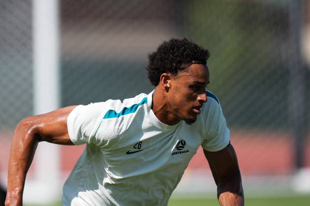 Australia complete preparations ahead of Egypt match DALLAS, UNITED STATES - JULY 2: Tete Yengi takes part in a training session as Australia complete their preparations for the FIFA World Cup, WM, Weltmeisterschaft, Fussball 2026 Round of 32 match against Egypt at Washburne Stadium in Dallas, United States, on July 2, 2026. Hakan Akgun Anadolu Texas United States. Editorial use only. Please get in touch for any other usage.  Copyright: x2026xAnadoluxHakanxAkgunx