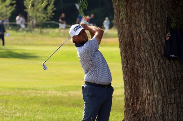 EICHENRIED, GERMANY - JULY 02: Out of troubel BROWN, Daniel (ENG) at the Round 1 of the BMW International Open, Eichenried, Germany, DP World TOUR, Round 1 on July 02, 2026 in Eichenried, Germany, BMW International Open, Eichenried, Germany, 02.07.2026 Bavaria Germany Copyright: xPhotographer:xNilsxKoepkex