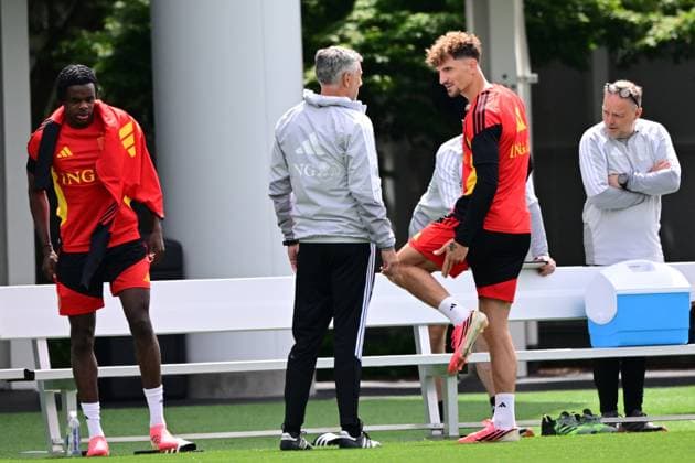 Belgium s players pictured at a training session of Belgian national soccer team Red Devils, on Thursday 02 July 2026 in their base camp, home of the Seattle Sounders, Renton, Seattle, USA. The Rode Duivels - Diables Rouges qualified for the knockout stage of the 2026 FIFA World Cup, WM, Weltmeisterschaft, Fussball where they ll meet USA in the round of 16 on July 7th. DIRKxWAEM  x180194627x