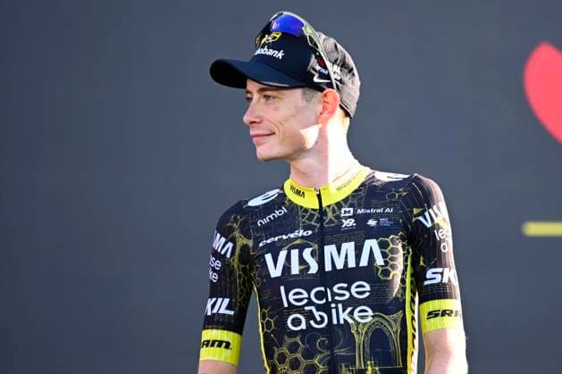 Tour de France 2026 Media Activities 02 07 2026 BARCELONA, SPAIN - JULY 02 : Vingegaard Jonas (DEN) of Team Visma Lease a Bike on the podium pictured during the teams presentation prior to the 113rd edition of Tour de France an UCI World Tour 2.UWT Team Time Trial stage for Men Elite of 19 km with start in Barcelona and finish in Barcelona on July 2, 2026 in Barcelona, Spain, 02 07 2026 Barcelona Spain  Copyright: xTomasxSiskx