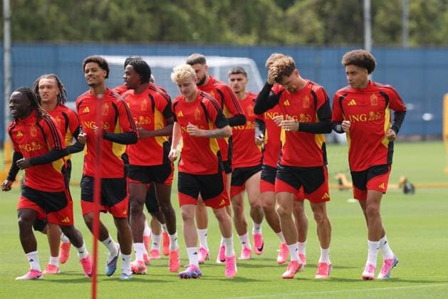 Belgium s players pictured during a training session of Belgian national soccer team Red Devils, on Thursday 02 July 2026 in their base camp, home of the Seattle Sounders, Renton, Seattle, USA. The Rode Duivels - Diables Rouges qualified for the knockout stage of the 2026 FIFA World Cup, WM, Weltmeisterschaft, Fussball where they ll meet USA in the round of 16 on July 7th. BRUNOxFAHY  x180195644x