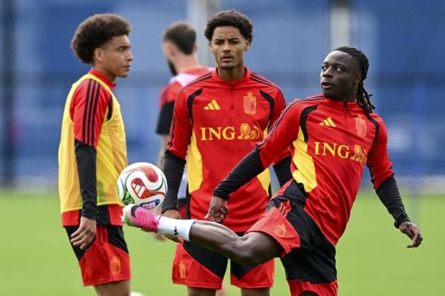 Belgium s Jeremy Doku pictured during a training session of Belgian national soccer team Red Devils, on Thursday 02 July 2026 in their base camp, home of the Seattle Sounders, Renton, Seattle, USA. The Rode Duivels - Diables Rouges qualified for the knockout stage of the 2026 FIFA World Cup, WM, Weltmeisterschaft, Fussball where they ll meet USA in the round of 16 on July 7th. DIRKxWAEM  x180196146x