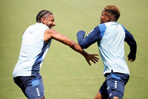 RECORD DATE NOT STATED FIFA World Cup, WM, Weltmeisterschaft, Fussball 2026 - Cape Verde training session Cape Verde players Steven Moreira (L) and Helio Varela attend a training session of the team in Fort Lauderdale, USA, 02 July 2026, in preparation for FIFA World Cup Round of 32 match against Argentina on 03 July. Fort Lauderdale United States  Copyright: xAlbertoxEstevezx