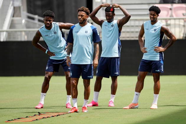 RECORD DATE NOT STATED FIFA World Cup, WM, Weltmeisterschaft, Fussball 2026 - Cape Verde training session Cape Verde players attend a training session of the team in Fort Lauderdale, USA, 02 July 2026, in preparation for FIFA World Cup Round of 32 match against Argentina on 03 July. Fort Lauderdale United States  Copyright: xAlbertoxEstevezx