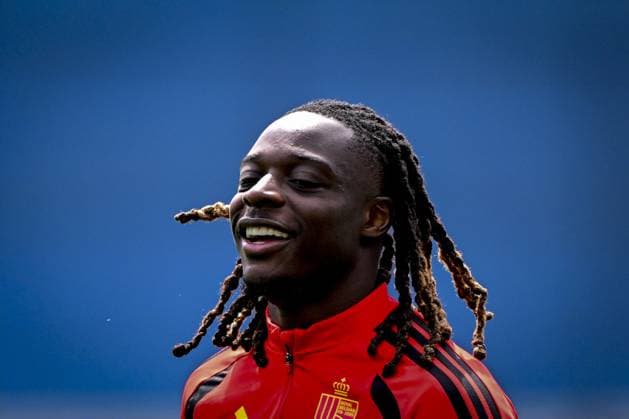 Belgium s Jeremy Doku pictured during a training session of Belgian national soccer team Red Devils, on Thursday 02 July 2026 in their base camp, home of the Seattle Sounders, Renton, Seattle, USA. The Rode Duivels - Diables Rouges qualified for the knockout stage of the 2026 FIFA World Cup, WM, Weltmeisterschaft, Fussball where they ll meet USA in the round of 16 on July 7th. DIRKxWAEM  x180197199x