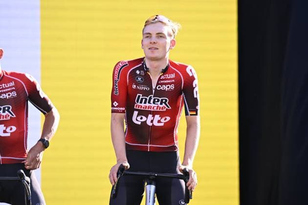 Tour de France 2026 Media Activities 02 07 2026 BARCELONA, SPAIN - JULY 02 : Zimmerman Georg (GER) of Lotto Intermarche pictured during the teams presentation prior to the 113rd edition of Tour de France an UCI World Tour 2.UWT Team Time Trial stage for Men Elite of 19 km with start in Barcelona and finish in Barcelona on July 2, 2026 in Barcelona, Spain, 02 07 2026 Barcelona Spain  Copyright: xTomasxSiskx