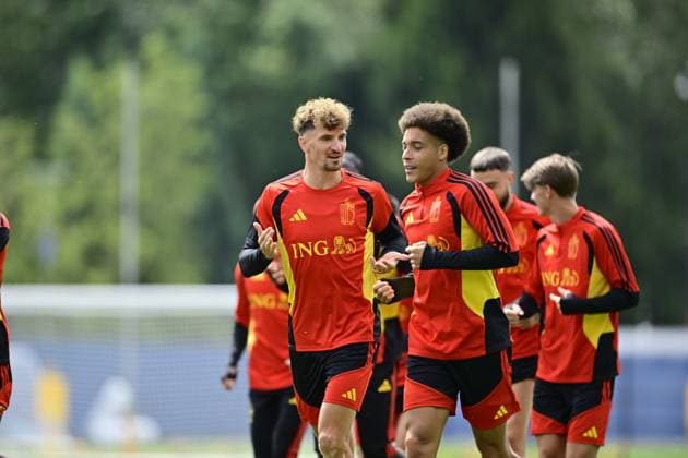 Belgian national football team - FIFA World Cup, WM, Weltmeisterschaft, Fussball 2026 - media activities 02 07 2026 RENTON, UNITED STATES OF AMERICA - JULY 02 : pictured during a training session of the Belgian national football team during the FIFA World Cup 2026 on July 2, 2026 in Renton, United States of America, 02 07 2026 Renton United States of America  Copyright: xJanxDexMeuleneirx