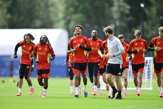 Belgian national football team - FIFA World Cup, WM, Weltmeisterschaft, Fussball 2026 - media activities 02 07 2026 RENTON, UNITED STATES OF AMERICA - JULY 02 : pictured during a training session of the Belgian national football team during the FIFA World Cup 2026 on July 2, 2026 in Renton, United States of America, 02 07 2026 Renton United States of America  Copyright: xJanxDexMeuleneirx