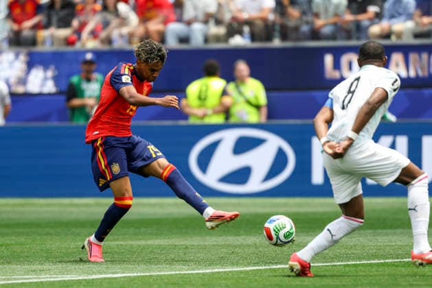 SOCCER - FIFA World Cup, WM, Weltmeisterschaft, Fussball 2026 INGLEWOOD,CALIFORNIA,USA,02.JUL.26 - SOCCER - FIFA World Cup, round of 32, Spain vs Austria. Image shows Lamine Yamal (ESP).  GEPAxpictures xArminxRauthner