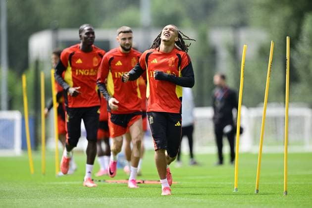 Belgian national football team - FIFA World Cup, WM, Weltmeisterschaft, Fussball 2026 - media activities 02 07 2026 RENTON, UNITED STATES OF AMERICA - JULY 02 : pictured during a training session of the Belgian national football team during the FIFA World Cup 2026 on July 2, 2026 in Renton, United States of America, 02 07 2026 Renton United States of America  Copyright: xJanxDexMeuleneirx