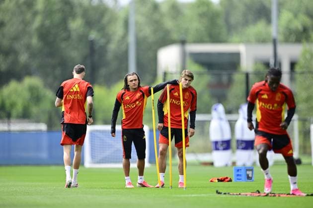 Belgian national football team - FIFA World Cup, WM, Weltmeisterschaft, Fussball 2026 - media activities 02 07 2026 RENTON, UNITED STATES OF AMERICA - JULY 02 : pictured during a training session of the Belgian national football team during the FIFA World Cup 2026 on July 2, 2026 in Renton, United States of America, 02 07 2026 Renton United States of America  Copyright: xJanxDexMeuleneirx