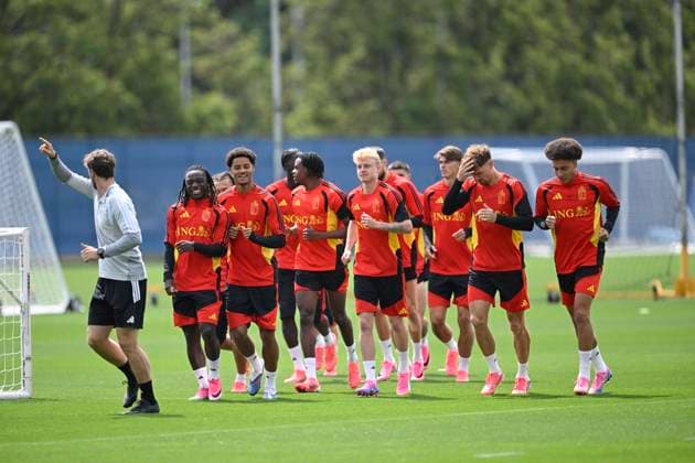 Belgian national football team - FIFA World Cup, WM, Weltmeisterschaft, Fussball 2026 - media activities 02 07 2026 RENTON, UNITED STATES OF AMERICA - JULY 02 : The players of Belgian National football team pictured during a training session of the Belgian national football team during the FIFA World Cup 2026 on July 2, 2026 in Renton, United States of America, 02 07 2026 Renton United States of America  Copyright: xNicoxVereeckenx
