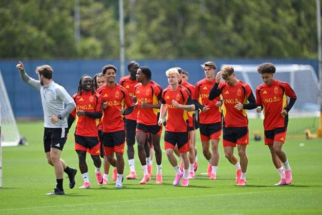 Belgian national football team - FIFA World Cup, WM, Weltmeisterschaft, Fussball 2026 - media activities 02 07 2026 RENTON, UNITED STATES OF AMERICA - JULY 02 : The players of Belgian National football team pictured during a training session of the Belgian national football team during the FIFA World Cup 2026 on July 2, 2026 in Renton, United States of America, 02 07 2026 Renton United States of America  Copyright: xNicoxVereeckenx