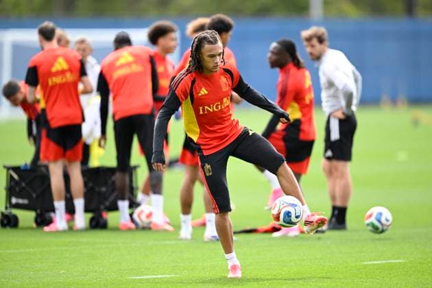 Belgian national football team - FIFA World Cup, WM, Weltmeisterschaft, Fussball 2026 - media activities 02 07 2026 RENTON, UNITED STATES OF AMERICA - JULY 02 : Moreira Da Silva Diego defender of Belgium pictured during a training session of the Belgian national football team during the FIFA World Cup 2026 on July 2, 2026 in Renton, United States of America, 02 07 2026 Renton United States of America  Copyright: xNicoxVereeckenx