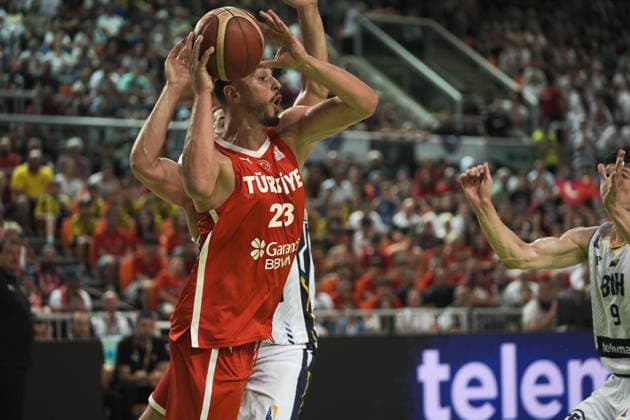 Bosnia and Herzegovina v Turkiye - FIBA Basketball World Cup 2027 European Qualifiers ZENICA, BOSNIA AND HERZEGOVINA - JULY 2: Alperen Sengun of Turkiye in action during the FIBA Basketball World Cup 2027 first round match between Bosnia and Herzegovina and Turkiye at Husejin Smajlovic Hall in Zenica, Bosnia and Herzegovina, on July 2, 2026. Samir Jordamovic Anadolu Zenica Bosnia and Herzegovina. Editorial use only. Please get in touch for any other usage.  Copyright: x2026xAnadoluxSamirxJordamovicx