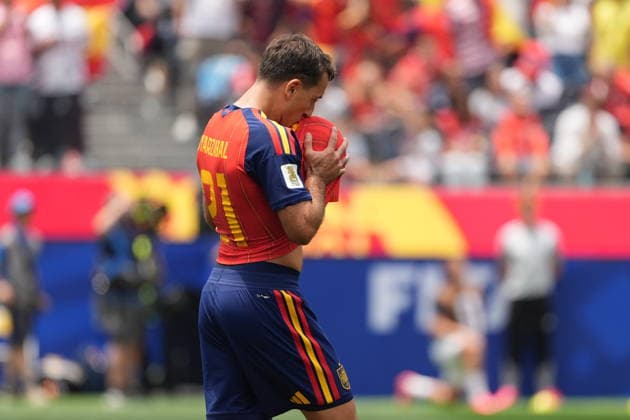 Spain v Austria - FIFA World Cup, WM, Weltmeisterschaft, Fussball 2026 - Round of 32 LOS ANGELES, CALIFORNIA - JULY 2: Mikel Oyarzabal (21) of Spain celebrates after scoring a goal during the 2026 FIFA World Cup Round of 32 match between Spain and Austria at the Los Angeles Stadium (SoFi Stadium) in Inglewood, California, United States on July 2, 2026. Tayfun Coskun Anadolu California United States. Editorial use only. Please get in touch for any other usage.  Copyright: x2026xAnadoluxTayfunxCoskunx