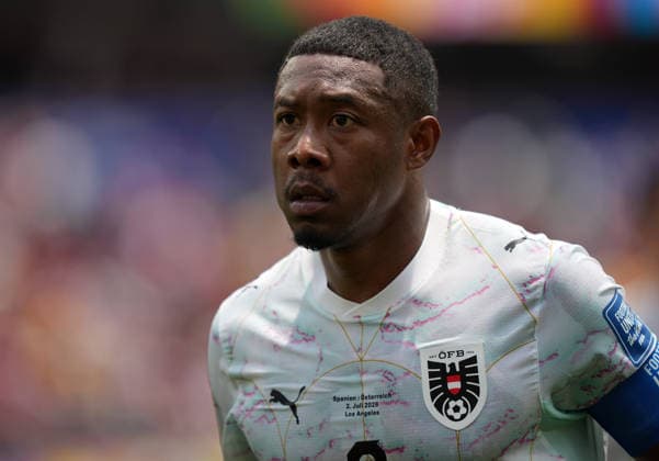 (260703) -- LOS ANGELES, July 3, 2026 -- David Alaba of Austria reacts during the round of 32 match between Spain and Austria at the 2026 FIFA World Cup, WM, Weltmeisterschaft, Fussball at Los Angeles Stadium in Los Angeles, the United States, July 2, 2026. ) (SP)U.S.-LOS ANGELES-FOOTBALL-FIFA WORLD CUP-ROUND OF 32-ESP VS AUT ChenxYichen 