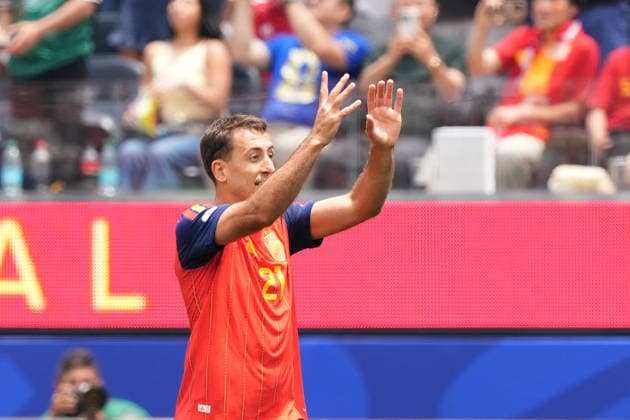 Mikel Oyarzabal of Spain celebrate a goal during the FIFA World Cup, WM, Weltmeisterschaft, Fussball 2026 Round of 32 match Spain against Austria, in Los Angeles, United States, 02 July 2026. FIFA World Cup 2026 - Round of 32 - Spain vs Austria !ACHTUNG: NUR REDAKTIONELLE NUTZUNG!  Copyright: xOmarxAlonsox GR4098 20260702-55020781608_1