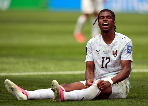 FIFA World Cup, WM, Weltmeisterschaft, Fussball 2026 - Round of 32 - Spain vs Austria Carney Chukwuemeka of Austria reacts during the FIFA World Cup 2026 Round of 32 match Spain against Austria, in Los Angeles, USA, 02 July 2026. INGLEWOOD United States  Copyright: xSCOTTxSTRAZZANTEx