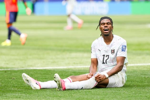 SOCCER - FIFA World Cup, WM, Weltmeisterschaft, Fussball 2026 INGLEWOOD,CALIFORNIA,USA,02.JUL.26 - SOCCER - FIFA World Cup, round of 32, Spain vs Austria. Image shows Carney Chukwuemeka (AUT).  GEPAxpictures xArminxRauthner