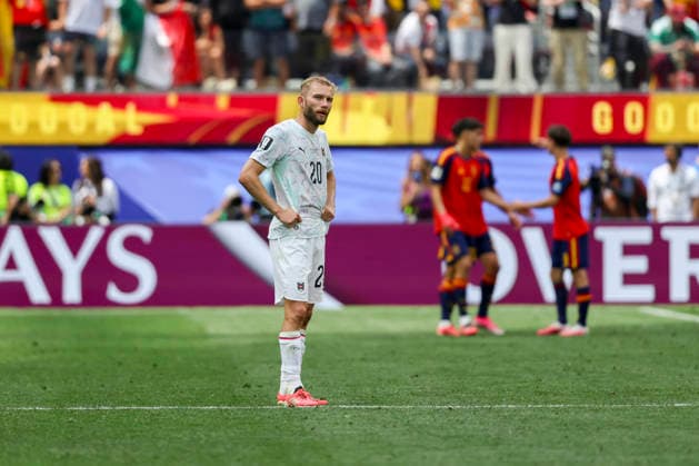SOCCER - FIFA World Cup, WM, Weltmeisterschaft, Fussball 2026 INGLEWOOD,CALIFORNIA,USA,02.JUL.26 - SOCCER - FIFA World Cup, round of 32, Spain vs Austria. Image shows Konrad Laimer (AUT).  GEPAxpictures xArminxRauthner