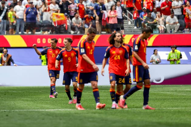 SOCCER - FIFA World Cup, WM, Weltmeisterschaft, Fussball 2026 INGLEWOOD,CALIFORNIA,USA,02.JUL.26 - SOCCER - FIFA World Cup, round of 32, Spain vs Austria. Image shows the rejoicing of ESP.  GEPAxpictures xArminxRauthner