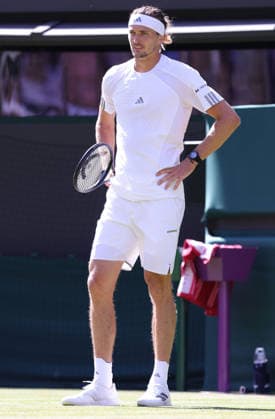 Alexander Zverev GER, during second round of 2026 All England Lawn Tennis Championships at Wimbledon, mens singles, London, 02 07 2026; - *** Alexander Zverev (GER), during the second round of the 2026 All England Lawn Tennis Championships at Wimbledon, men s singles, London, July 2, 2026 
