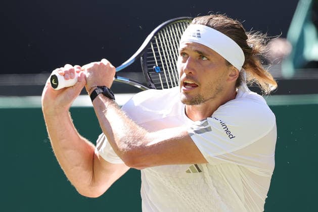 Alexander Zverev GER, during second round of 2026 All England Lawn Tennis Championships at Wimbledon, mens singles, London, 02 07 2026; - *** Alexander Zverev (GER), during the second round of the 2026 All England Lawn Tennis Championships at Wimbledon, men s singles, London, July 2, 2026 