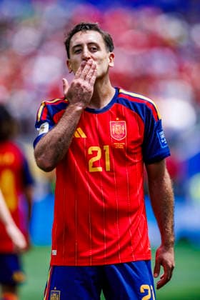Spain vs Austria - FIFA World Cup, WM, Weltmeisterschaft, Fussball 2026 - 02 07 2026 Mikel Oyarzabal of Spain celebrates his goal during the FIFA World Cup 2026 round of 32 match between Spain and Austria at Los Angeles Stadium on July 2, 2026 in Inglewood, California, Estados Unidos Inglewood Estados Unidos Copyright: xPGSxPhotoxAgencyx