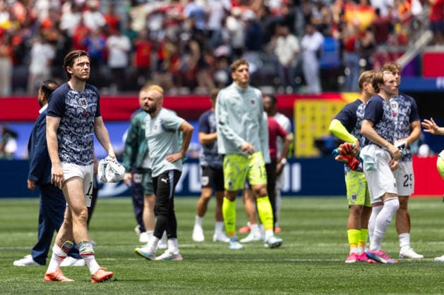 SOCCER - FIFA World Cup, WM, Weltmeisterschaft, Fussball 2026 INGLEWOOD,CALIFORNIA,USA,02.JUL.26 - SOCCER - FIFA World Cup, round of 32, Spain vs Austria. Image shows the disappointment of Michael Gregoritsch (AUT) and the team of AUT.  GEPAxpictures xArminxRauthner