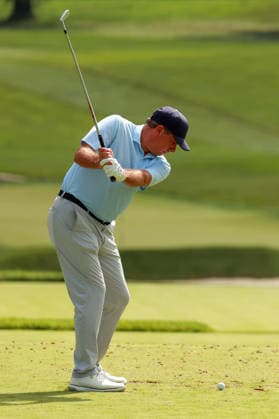 U.S. Senior Open Championship COLUMBUS, OHIO - JULY 2: Jason Caron of New York hits from the 17th tee during the first round of the 46th U.S. Senior Open Championship 2026 at Scioto Country Club in Columbus, Ohio USA, July 2, 2026. Columbus Ohio United States  Copyright: xAmyxLemusx originalFilename:lemus-ussenior260702_npy1E.jpg